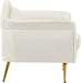 Lips Cream Velvet Chair - 607Cream-C - Vega Furniture