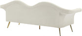 Lips Cream Velvet Sofa - 607Cream-S - Vega Furniture