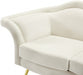 Lips Cream Velvet Sofa - 607Cream-S - Vega Furniture