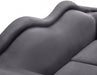 Lips Grey Velvet Loveseat - 607Grey-L - Vega Furniture