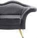 Lips Grey Velvet Loveseat - 607Grey-L - Vega Furniture