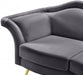 Lips Grey Velvet Loveseat - 607Grey-L - Vega Furniture