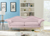Lips Pink Velvet Sofa - 607Pink-S - Vega Furniture