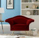 Lips Red Velvet Chair - 607Red-C - Vega Furniture