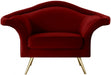 Lips Red Velvet Chair - 607Red-C - Vega Furniture