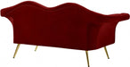 Lips Red Velvet Loveseat - 607Red-L - Vega Furniture