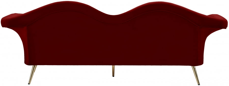 Lips Red Velvet Sofa - 607Red-S - Vega Furniture