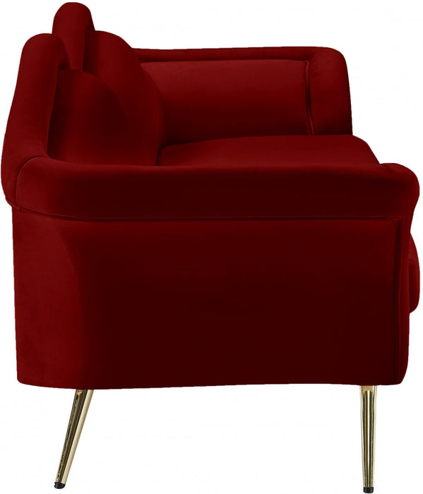 Lips Red Velvet Sofa - 607Red-S - Vega Furniture