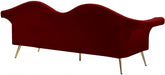 Lips Red Velvet Sofa - 607Red-S - Vega Furniture