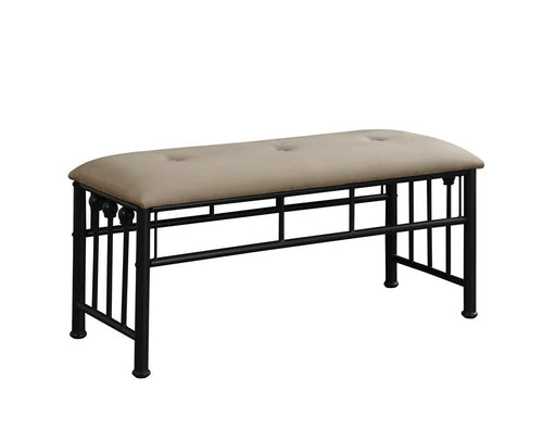 Livingston Brown/Dark Bronze Upholstered Bench - 301396 - Vega Furniture