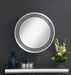 Lixue Silver Round Wall Mirror with LED Lighting - 961428 - Vega Furniture