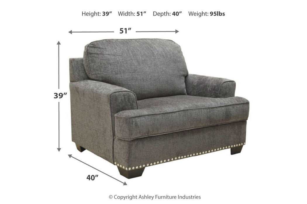 Locklin Carbon Oversized Chair - 9590423 - Vega Furniture