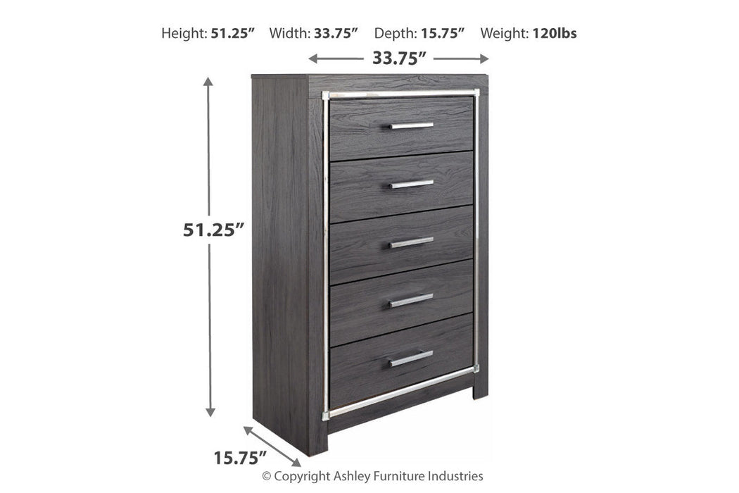 Lodanna Gray Chest of Drawers - B214-46 - Vega Furniture