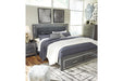 Lodanna Gray King Panel Bed with 2 Storage Drawers - SET | B214-56S | B214-58 | B214-97 - Vega Furniture