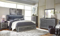 Lodanna Gray LED Footboard Storage Bedroom Set - SET | B214-56S | B214-58 | B214-97 | B214-31 | B214-36 | B214-92 | B214-46 - Vega Furniture