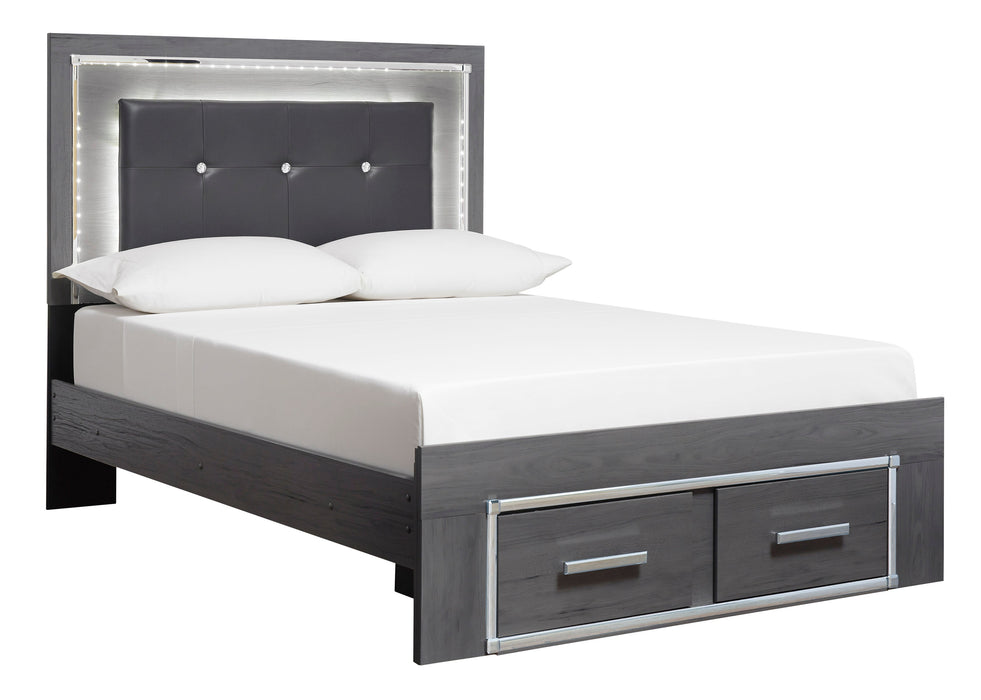 Lodanna Gray LED Footboard Storage Youth Bedroom Set - SET | B214-84S | B214-86 | B214-87 | B214-31 | B214-36 | B214-92 | B214-46 - Vega Furniture