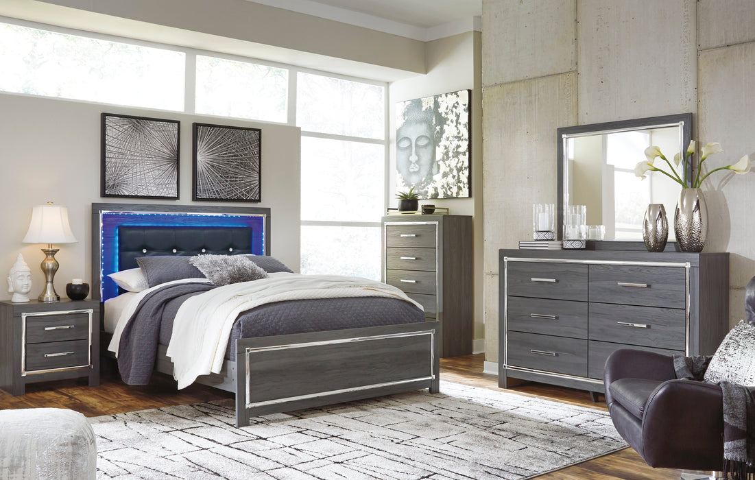 Lodanna Gray LED Panel Bedroom Set - SET | B214-54 | B214-57 | B214-96 | B214-31 | B214-36 | B214-92 | B214-46 - Vega Furniture