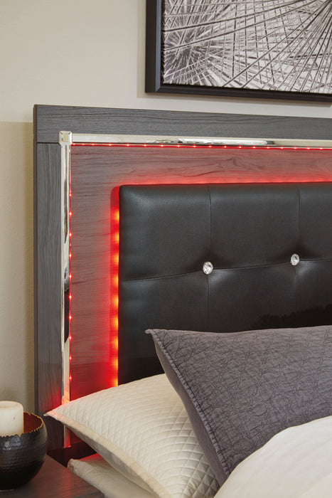Lodanna Gray LED Panel Bedroom Set - SET | B214-54 | B214-57 | B214-96 | B214-31 | B214-36 | B214-92 | B214-46 - Vega Furniture