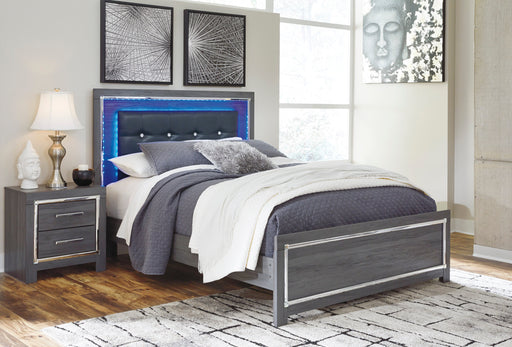 Lodanna Gray LED Platform Bedroom Set - SET | B214-56 | B214-58 | B214-95 | B214-31 | B214-92 | B100-14 - Vega Furniture