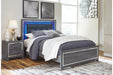 Lodanna Gray Queen Panel Bed - SET | B214-54 | B214-57 | B214-96 - Vega Furniture