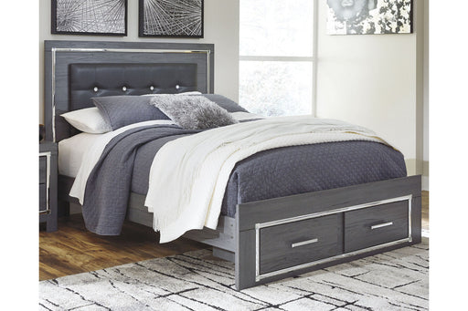Lodanna Gray Queen Panel Bed with 2 Storage Drawers - SET | B214-54S | B214-57 | B214-95 | B100-13 - Vega Furniture
