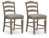 Lodenbay Antique Gray Counter Height Barstool, Set of 2 - D751-124 - Vega Furniture