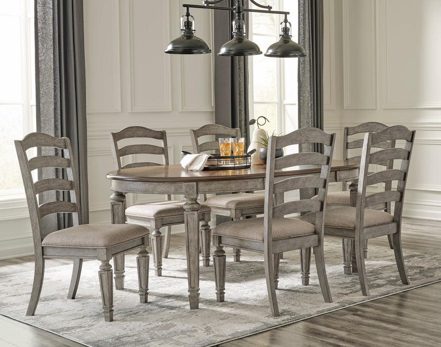 Lodenbay Antique Gray Extendable Round/Oval Dining Set - SET | D751-35 | D751-01(4) - Vega Furniture