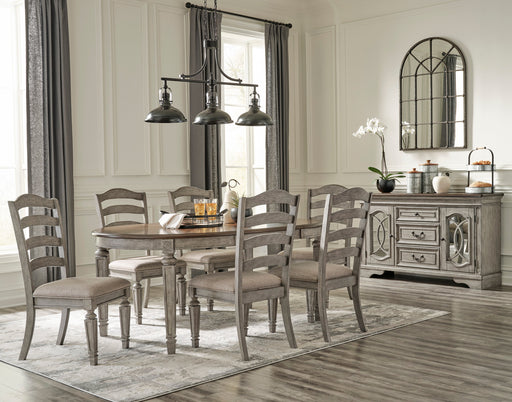 Lodenbay Antique Gray Extendable Round/Oval Dining Set - SET | D751-35 | D751-01(4) - Vega Furniture