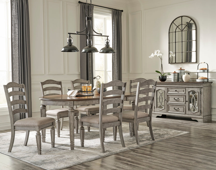 Lodenbay Antique Gray Extendable Round/Oval Dining Set - SET | D751-35 | D751-01(4) - Vega Furniture