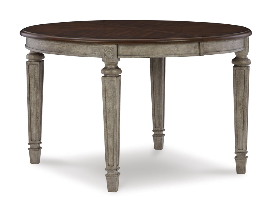 Lodenbay Antique Gray Extendable Round/Oval Dining Set - SET | D751-35 | D751-01(4) - Vega Furniture