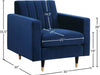 Lola Blue Velvet Chair - 619Navy-C - Vega Furniture