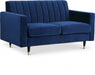 Lola Blue Velvet Loveseat - 619Navy-L - Vega Furniture