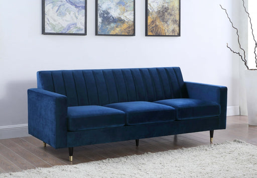 Lola Blue Velvet Sofa - 619Navy-S - Vega Furniture