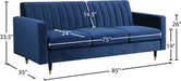 Lola Blue Velvet Sofa - 619Navy-S - Vega Furniture