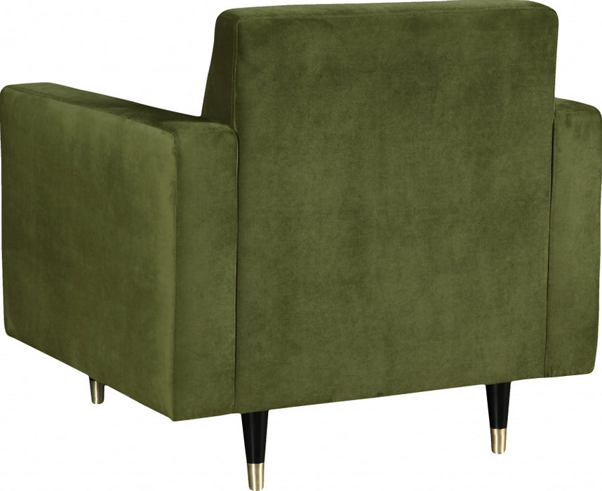 Lola Green Velvet Chair - 619Olive-C - Vega Furniture