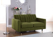 Lola Green Velvet Loveseat - 619Olive-L - Vega Furniture