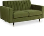 Lola Green Velvet Loveseat - 619Olive-L - Vega Furniture