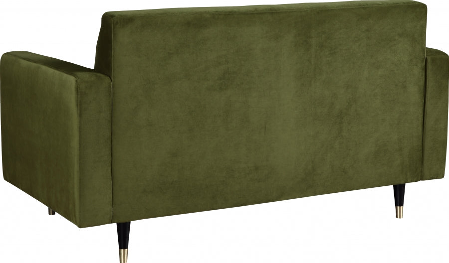 Lola Green Velvet Loveseat - 619Olive-L - Vega Furniture