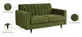 Lola Green Velvet Loveseat - 619Olive-L - Vega Furniture