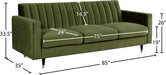 Lola Green Velvet Sofa - 619Olive-S - Vega Furniture