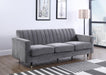 Lola Grey Velvet Sofa - 619Grey-S - Vega Furniture