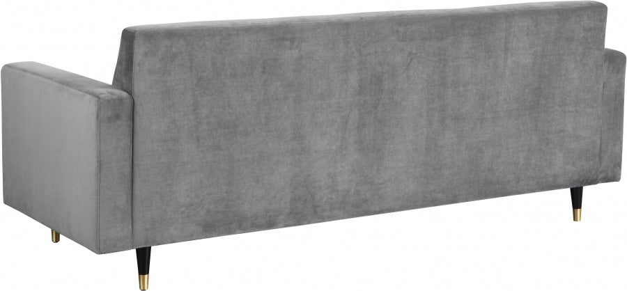 Lola Grey Velvet Sofa - 619Grey-S - Vega Furniture