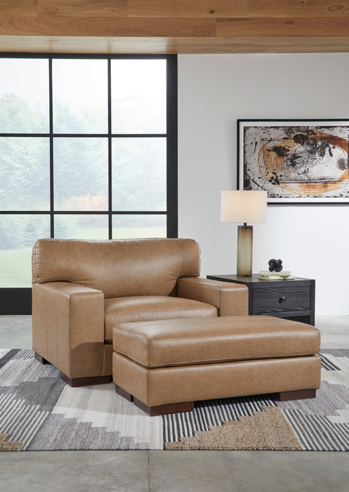 Lombardia Tumbleweed Leather Living Room Set - SET | 5730238 | 5730235 - Vega Furniture