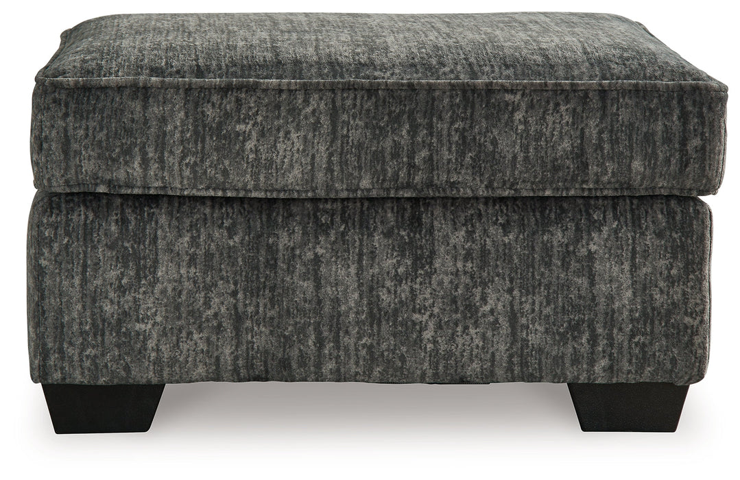 Lonoke Gunmetal Ottoman - 5050414 - Vega Furniture