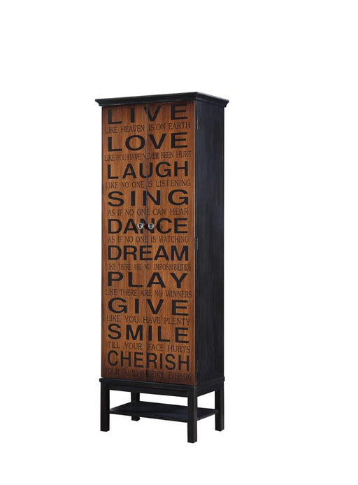 Lovegood Rich Brown/Black 2-Door Accent Cabinet - 950731 - Vega Furniture
