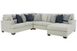 Lowder Stone 4-Piece RAF Sectional - SET | 1361117 | 1361134 | 1361155 | 1361177 | 1361108 - Vega Furniture