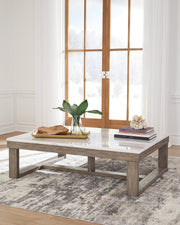 Loyaska Brown/Ivory Coffee Table - T789-1 - Vega Furniture
