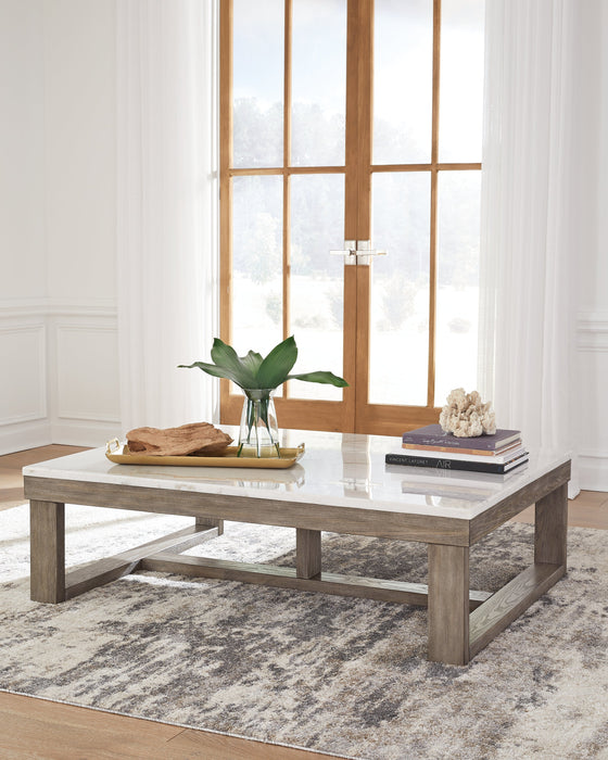 Loyaska Brown/Ivory Coffee Table - T789-1 - Vega Furniture