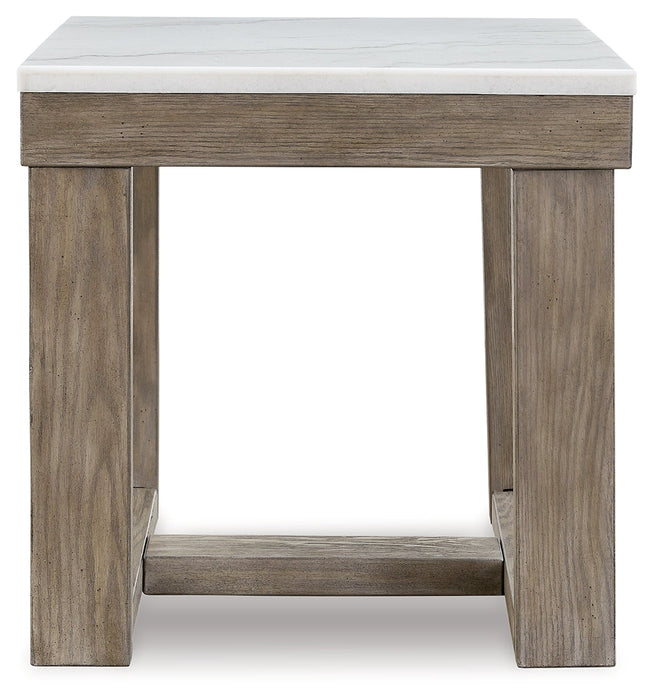 Loyaska Brown/Ivory End Table - T789-2 - Vega Furniture