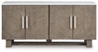Loyaska Grayish Brown/White 68" TV Stand - W854-68 - Vega Furniture